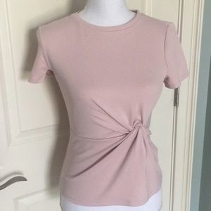 NWT Express blush pink twist knot top XS